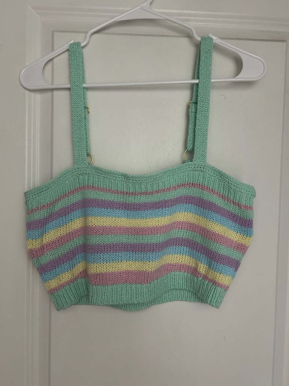 Show Me Your Mumu Pastel Striped Crop Top
Medium